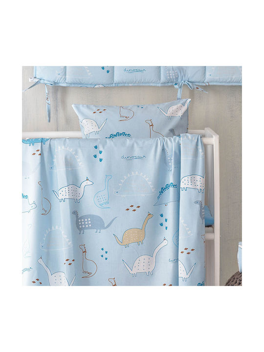 Rythmos Baby Sheet Cradle Cotton Stomp Light Blue 80x110cm