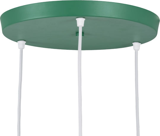 GloboStar Ava Pendant Light Green Bell with Socket E27 35x35x130cm