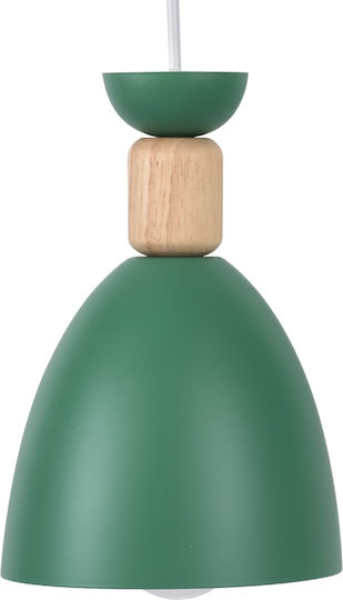 GloboStar Ava Pendant Light Green Bell with Socket E27 35x35x130cm
