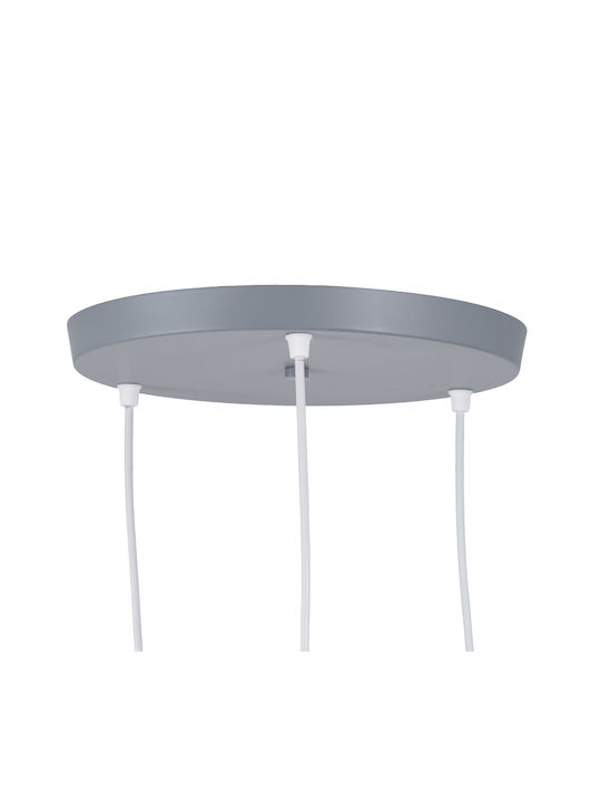GloboStar Ava Hängelampe Gray Glocke mit Fassung E27 35x35x130cm.