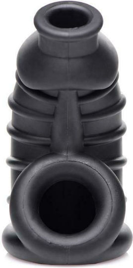 Master Series Red Chamber Silicone Cock Cage AG722 Peniskäfig Black