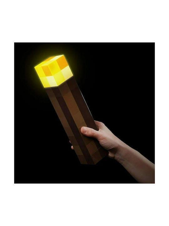 Led Kids Decorative Lamp Minecraft Brown 6x6x28εκ.