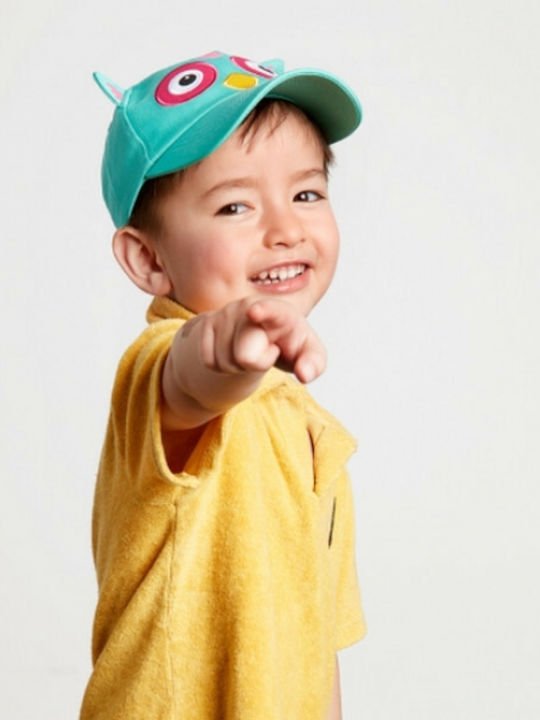 Affenzahn Kinderhut Jockey Stoff Türkis