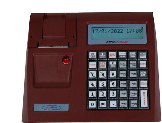 InfoPos Mirka Plus Registrierkasse ohne Batterie in Rot Farbe