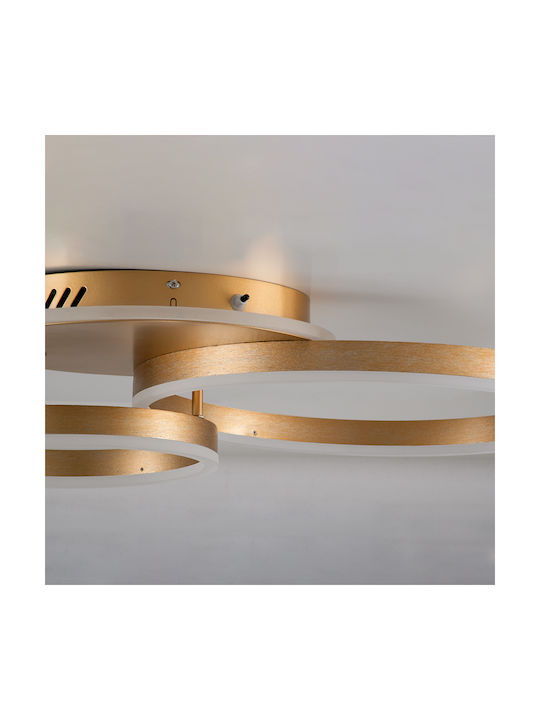 GloboStar Venom Ceiling Mount Light 60cm Gold with Integrated LED and Remote Control