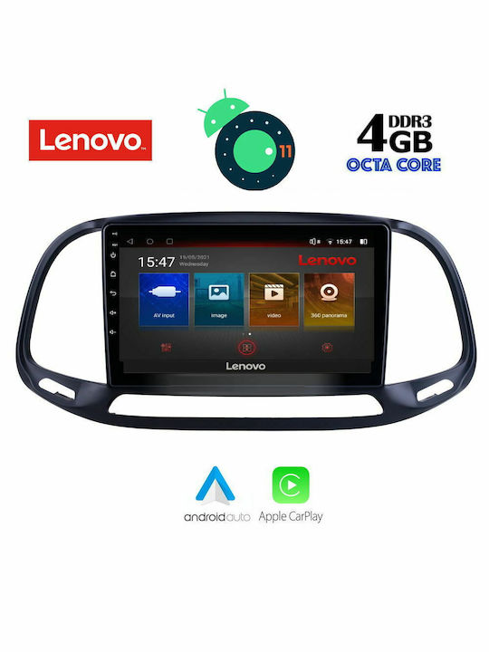 Lenovo Sistem Audio Auto pentru Opel Combo Fiat Doblo 2015-2018 (Bluetooth/USB/AUX/WiFi/GPS/Apple-Carplay/Partitură) cu Ecran Tactil 9"