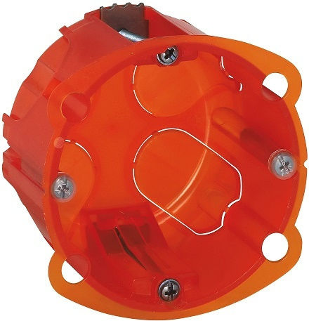 Legrand Batibox Flush Electrical Box Branching for Drywall 1 Position 50mm in Orange Color