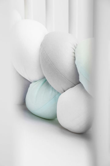 Sensillo Crib Bumpers Braided Inside Gray 20x210cm