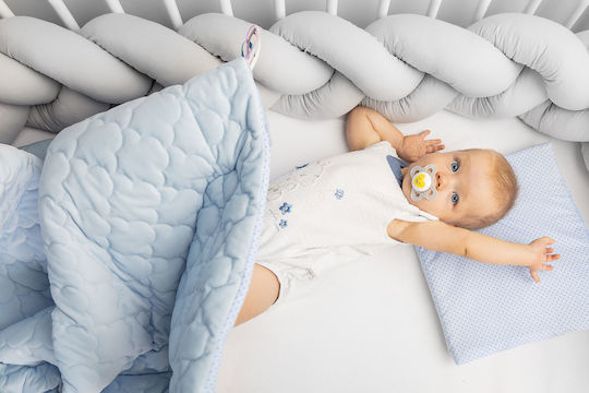 Sensillo Crib Bumpers Braided Inside Gray 20x210cm