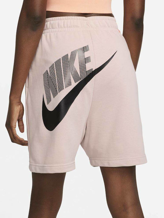 Nike Женско Висока талия Спортно Къси панталони Атмосферно розово