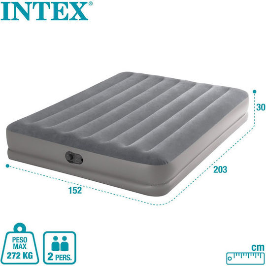 Intex Double Air Mattress With Integrated Electric Pump Prestige 203x152x30cm