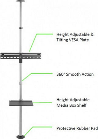 Techly ICA-TR32 TRD-407205 Fernsehhalterung Boden bis 70" und 30kg