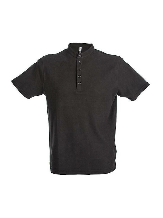 Men's t shirt with mandarin collar (MAO) JRC Kuwait Black