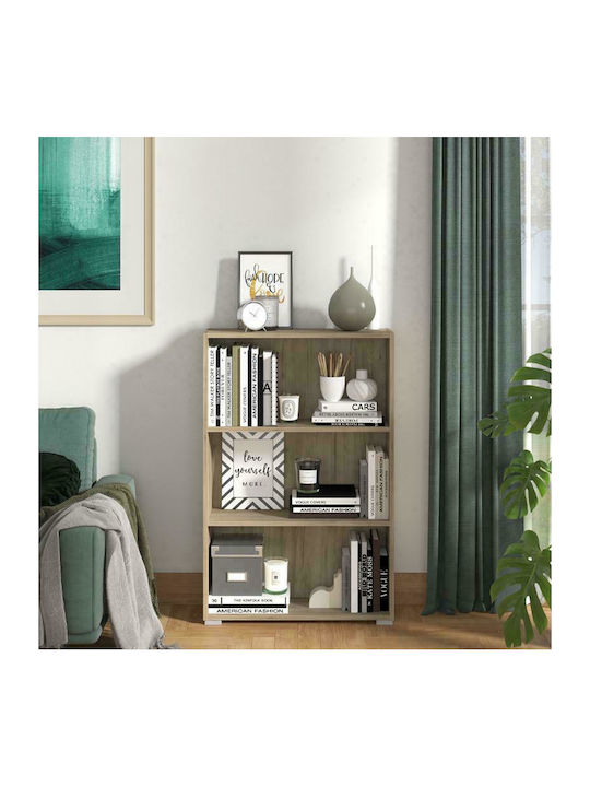 Bookcase Tomar Grey Oak 70x24.5x107.5cm