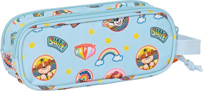 Pencil Case with 2 Compartments Light Blue