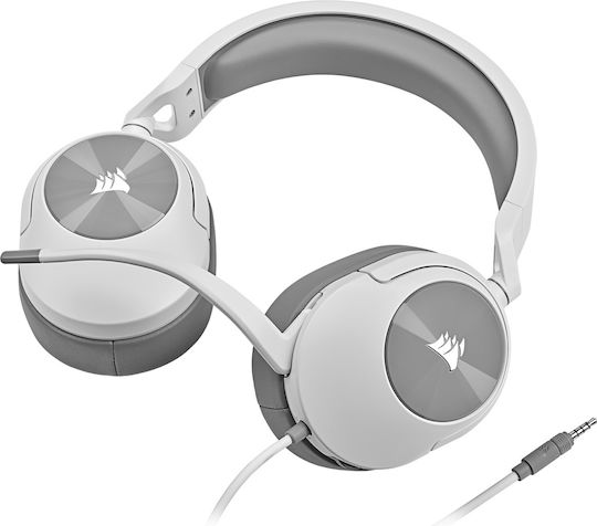 Corsair HS55 Stereo Over Ear Gaming Headset με σύνδεση 3.5mm Λευκό
