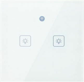 Recessed Touch Wall Switch Wi-Fi Lighting Two-Way with Frame White