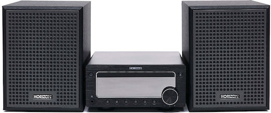 Horizon-Europe Sound System 2 HAV-M7700 50W with CD / Digital Media Player, WiFi and Bluetooth Black