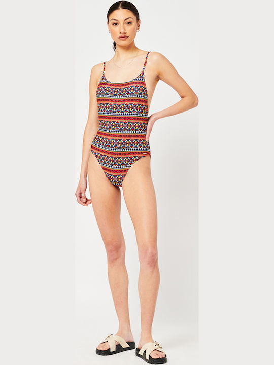 Flash Vintage Surf Costum De Baie Întreg Roșu Cu Burete Detașabil
