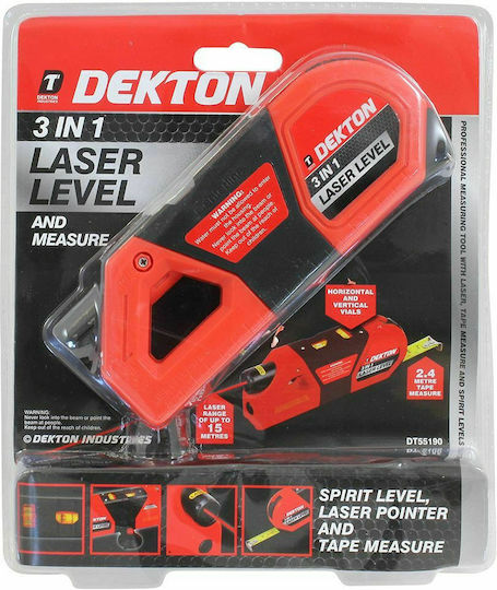 Dekton Dt55190 Laser Level Point Red Beam