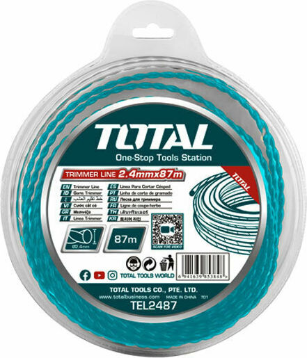 Total Round Twist Brush Cutter Trimmer Line 2.4mm 87m TEL2487