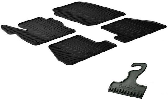 Gledring Σετ Μπροστινά και Πίσω Πατάκια 4τμχ για Ford Focus 2011-2015 Μαύρα