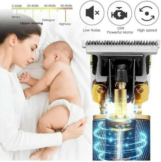 Kemei Επαναφορτιζόμενη Κουρευτική Μηχανή Ασημί KM-700H