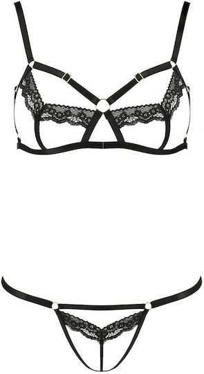 Passion Solon Sexy Σετ Εσωρούχων Black