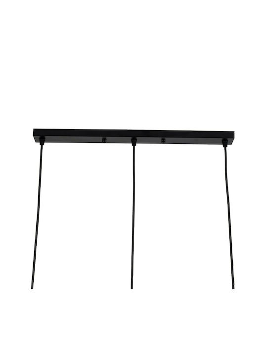GloboStar Eiffel Pendant Light Black Rail with Socket E27 68x25x130cm