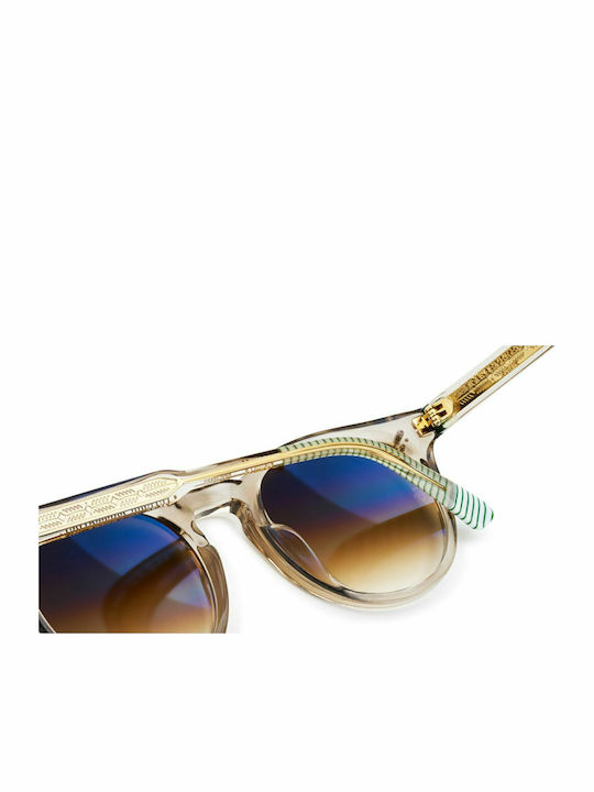 Etnia Barcelona Trastevere II Unisex Sunglasses with Transparent Plastic Frame and Brown Lens
