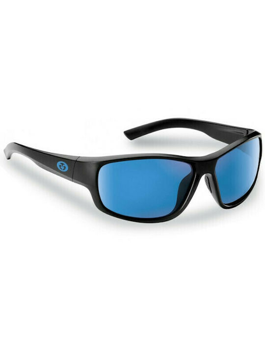 Flying Fisherman Teaser Men's Sunglasses with Blue Mirror Plastic Frame and Blue Mirror Lens