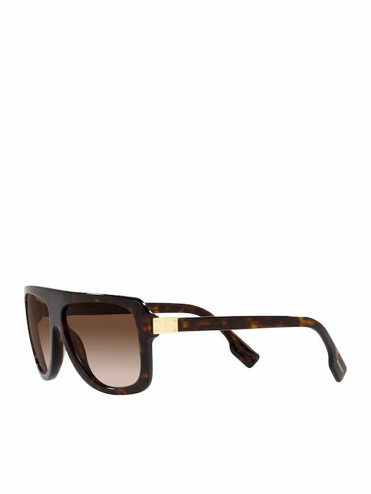 Burberry Joan Women's Sunglasses with Brown Tartaruga Plastic Frame and Brown Gradient Lens BE4362 300213