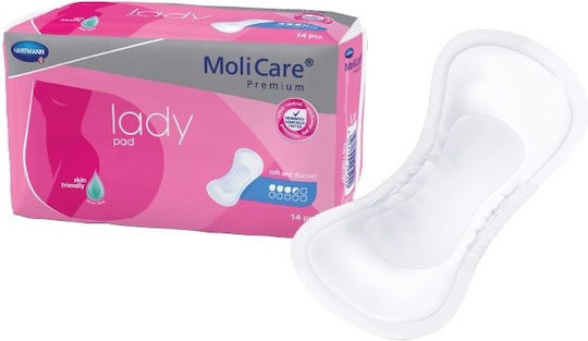 Hartmann Molicare Premium Lady Pad Women's Incontinence Pad Normal Flow 3.5 Drops 14pcs