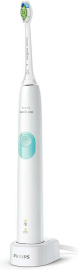 Philips Sonicare ProtectiveClean 5100 Elektrische Zahnbürste mit Timer, Drucksensor und Reisetasche Weiß
