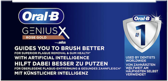 Oral-B Genius X Elektrische Zahnbürste mit Timer und Drucksensor Roségold