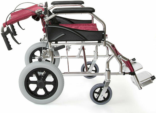 Vita Orthopaedics VT401 09-2-004 Wheelchair Folding Simple Type with Folding Back 45cm 09-2-004 Burgundy