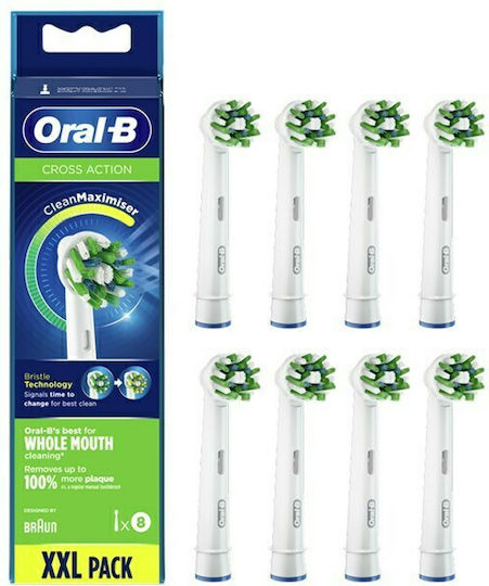 Oral-B CrossAction CleanMaximizer Replacement Heads for XXL Pack 8pcs