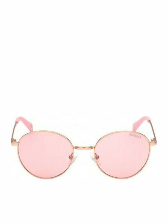 Skechers Women's Sunglasses with Rose Gold Metal Frame and Pink Lens SE6110 29S
