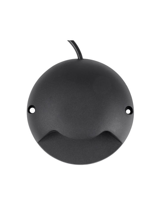 GloboStar Stepluna Outdoor Floor Lamp LED Wall Washer 3W with Natural White Light IP65 Black