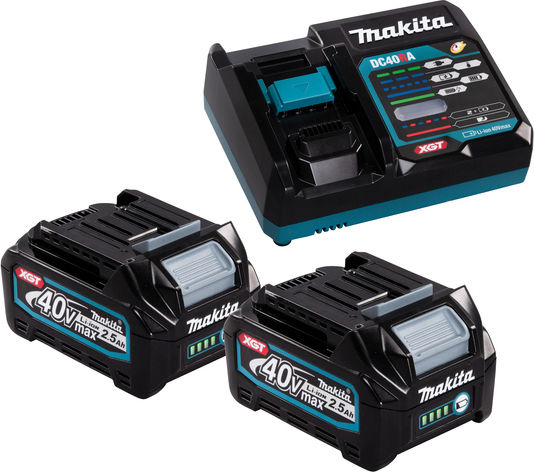 Makita Set 2 Baterii Unelte Litiu 40V Capacitate 2.5Ah cu Încărcător
