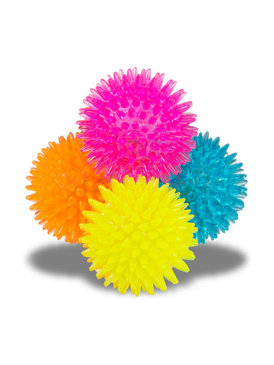 Ferribiella Squeak & Light Rope Dog Toy Ball 9cm Blue