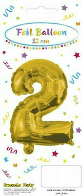 Balloon Foil Birthday-Celebration Number 2 Gold No 2 32cm