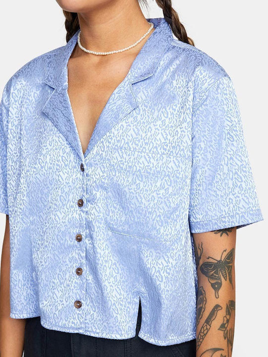 Vacay Women's Short Sleeve Shirt Light Blue