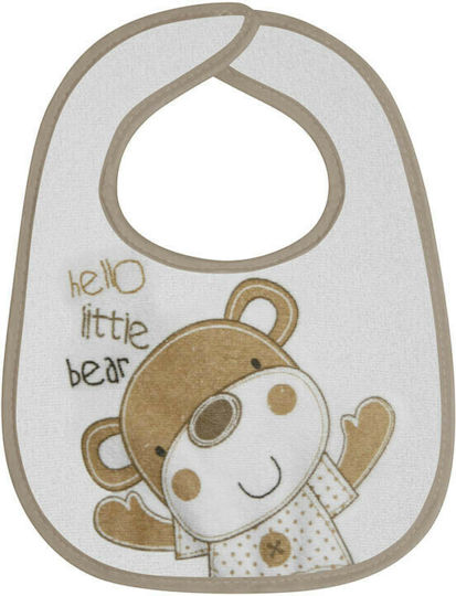 Lorelli Σαλιάρα Υφασμάτινη με Αυτοκόλλητο Beige Bear 3τμχ
