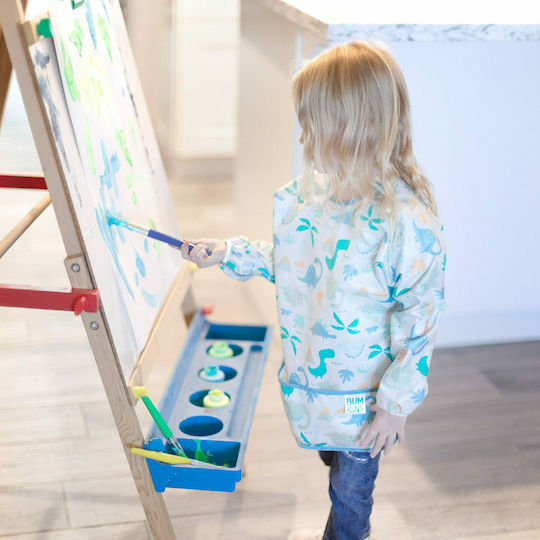 Bumkins Dinosaurs Waterproof Coverall Plastic with Hoop & Loop Fastener, Pocket & Sleeves Multicolored for 6 m+