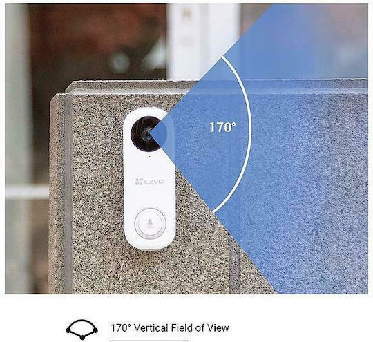 Ezviz Ασύρματο Κουδούνι Πόρτας Wi-Fi Λευκό