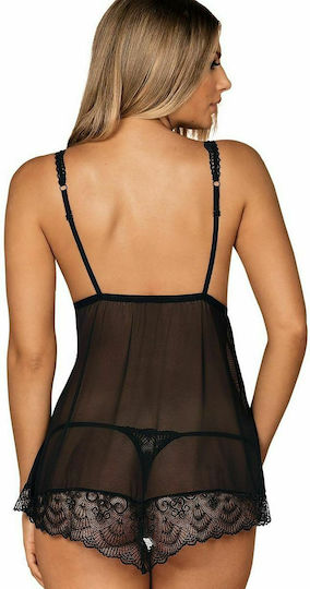 Obsessive Firella Set Sexy Babydoll Black