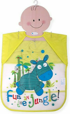 Interbaby Fun in the Jungle! Wasserdicht Schutzanzug Kunststoff mit Bügelverschluss und Schlaufe & Ärmel Gelb