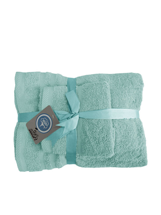 Go Smart Home Bath Towels Set 3pcs Eco Βεραμάν 530gr/m²