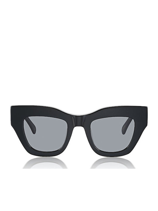Oscar & Frank Haarlem Damen Sonnenbrille mit Schwarz Kunststoff Gestell und Schwarz Linse 016MB